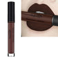Liquid matte lipstick with dark brown tube and black cap