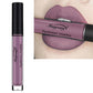 Matte liquid lipstick with purple mauve shade, long-wearing lip color in a clear tube