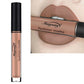 Matte liquid lipstick with nude pink shade, long-wearing lip color in a clear tube