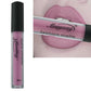 Matte liquid lipstick with light mauve pink shade, long-wearing lip color in a clear tube