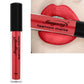 Matte liquid lipstick with vivid red shade, long-wearing lip color in a clear tube