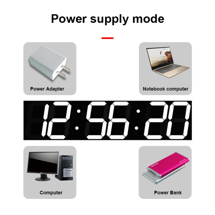Creative LED Digital Wall Clock Multi-function WIFI Clock, 6 Bit Hollow WIFI, 6 Bit Sealed Box WIFI