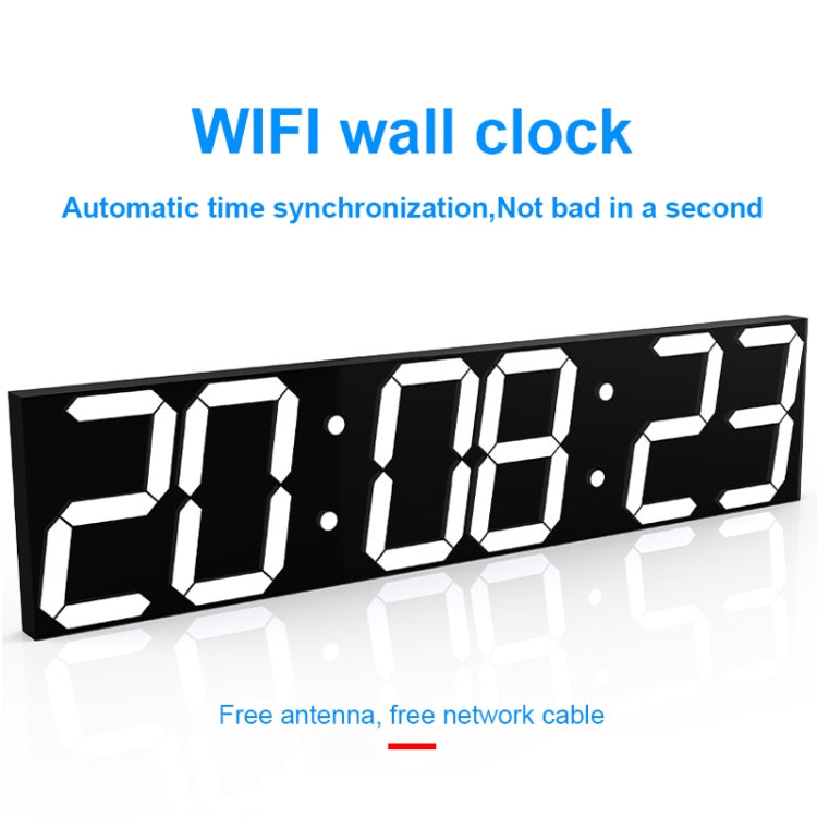 Creative LED Digital Wall Clock Multi-function WIFI Clock, 6 Bit Hollow WIFI, 6 Bit Sealed Box WIFI