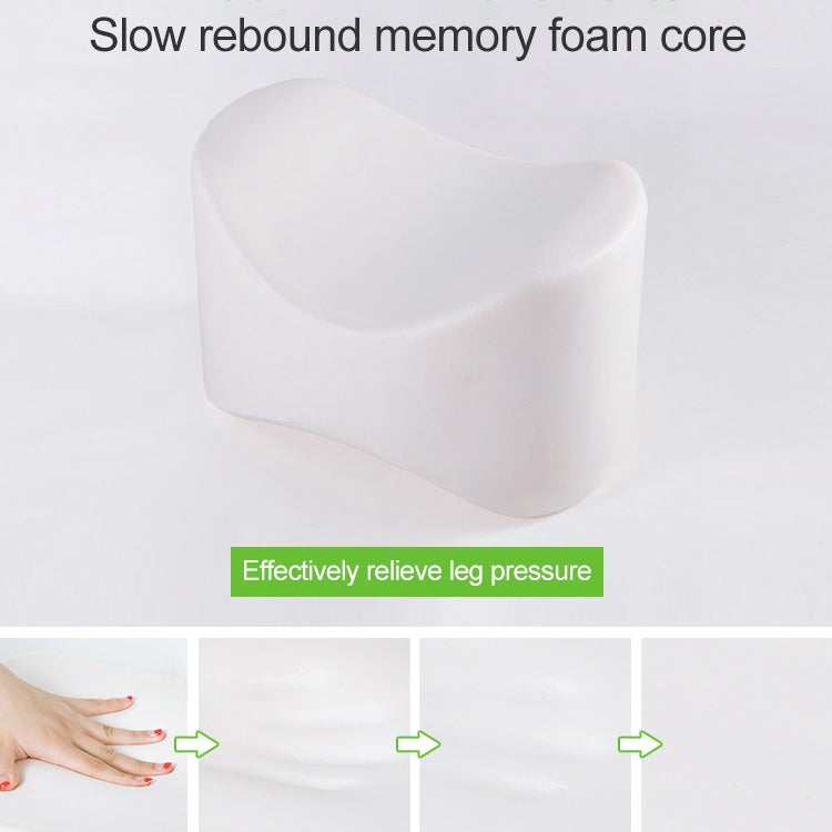 White memory foam core leg pillow for relieving leg pressure, smooth contoured shape