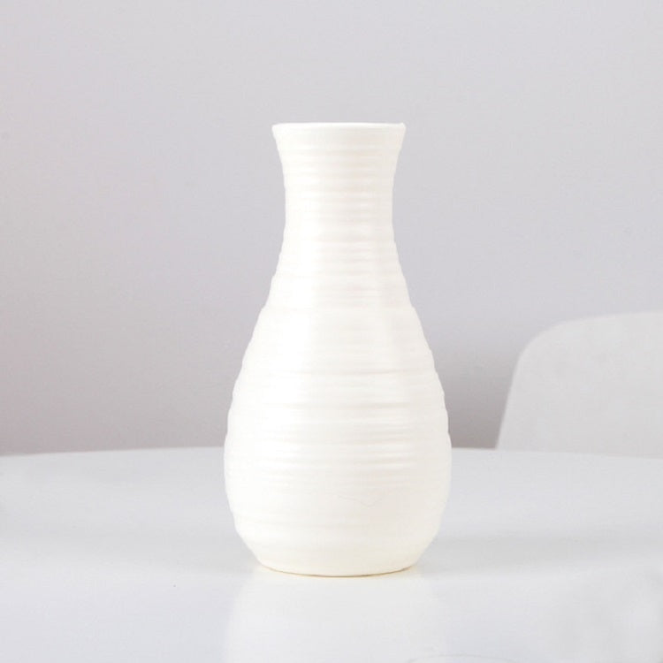 Modern Simple Plastic Flower Vase Creative Desktop Decoration Ornaments, 10.5 x 20 cm