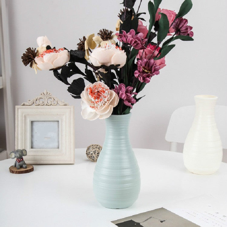Modern Simple Plastic Flower Vase Creative Desktop Decoration Ornaments, 10.5 x 20 cm
