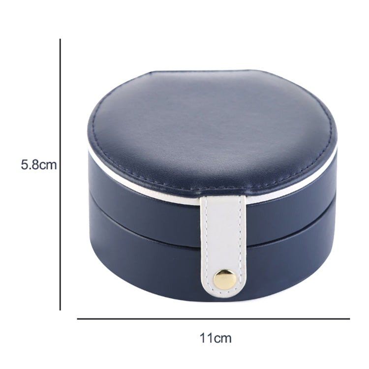 Two-tier round jewelry storage box size diagram: 11cm diameter, 5.8cm height.
