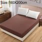 Brown fitted mattress protector cover with smooth top and elastic corner fit