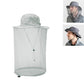 Light gray anti-mosquito net sun hat with wide brim and face mesh curtain