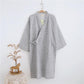 Man Pure Cotton Double-deck Bathrobe Kimono Pajamas Home Wear, M, L