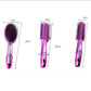 Hair brush size chart showing three air-cushion brush lengths and widths on white.