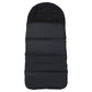 Waterproof stroller footmuff sleeping bag, dark gray top and black body