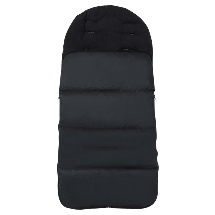 Waterproof stroller footmuff sleeping bag, dark gray top and black body