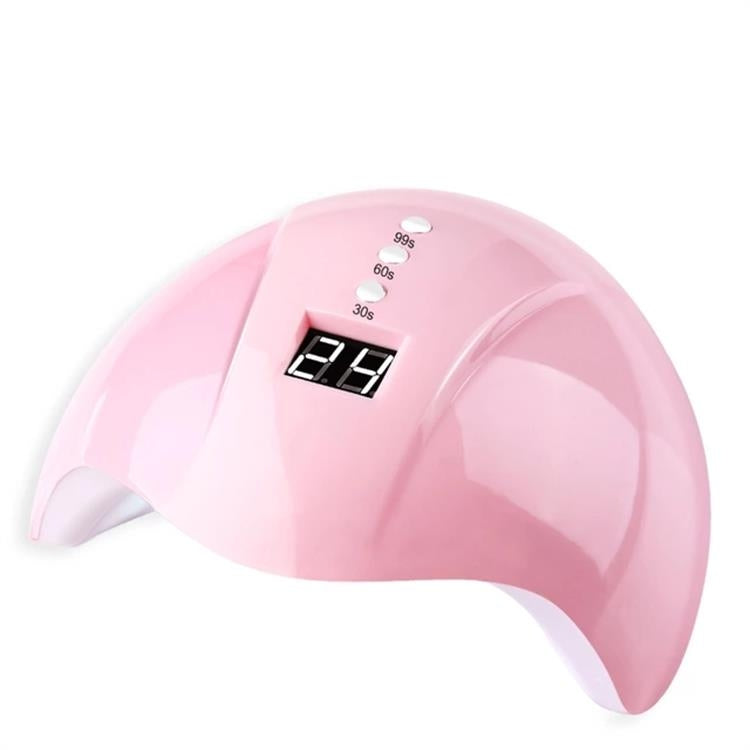 Pink UV LED nail lamp with LCD timer and 30s/60s/99s settings