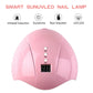 Pink dome-style UV/LED nail lamp with LCD timer panel on top