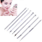 Stainless steel acne needle set with seven tools, pointed needles and loop tips