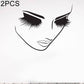 Makeup wall sticker set featuring black eyelashes and lips