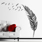 PVC Feather Creative Home Bedroom Sofa Background Wall Sticker, Left, Right