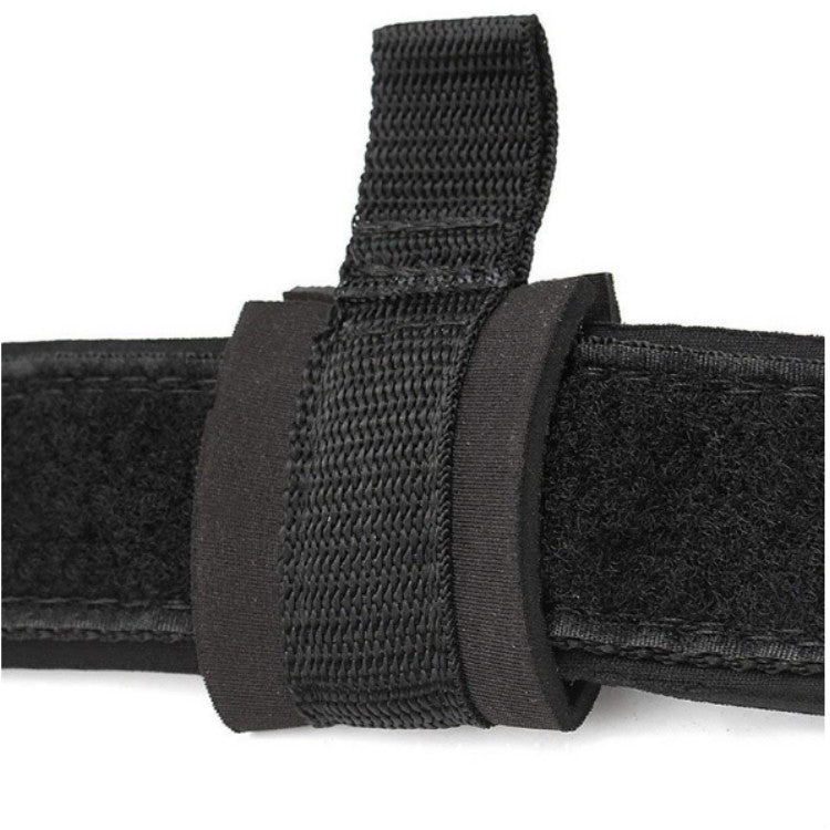 Swimming resistance belt webbing with stitched fabric strap and adjustment band