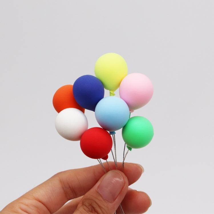 Handheld mini balloon set with mixed-color balloons on thin wire stems