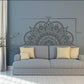 White mandala wall sticker with marked size 116cm by 57cm