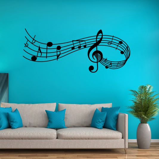 Music Sound Notes Wall Decal Bedroom Music Classroom Decor Removable Music Sticker, S 22cmx57cm, M 39cmx100cm, L 57.5cmx150cm