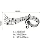 Music note wall decal size S: 22x57cm, treble clef with staff lines