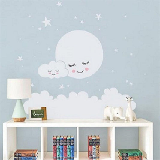 Cloud Star Moon Children Room Decoration Wall Sticker, 62cm x 62cm, 157cm x 157cm
