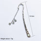 Silver bookmark with star charm chain; 12.3 cm length, about 13 g
