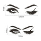 Wall sticker measurements: two black eye decals, 125cm and 57cm widths shown.
