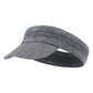 Gray heather foldable sun visor cap with dark inner panel at the brim