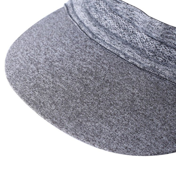 Gray heather visor cap with stitched seam detail and curved brim edge