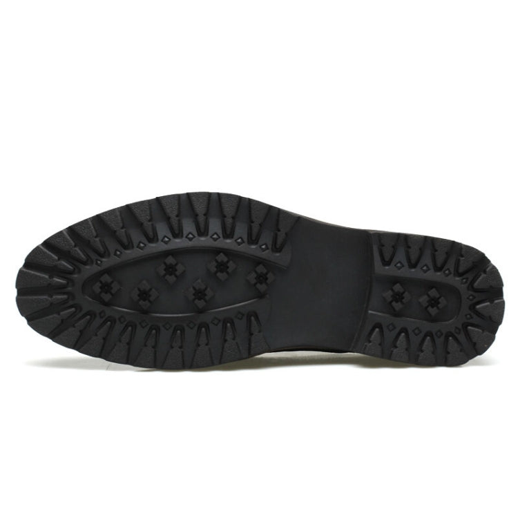 Black rubber outsole for brogue oxford shoe with rugged tread pattern