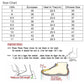 Size chart for breathable sneakers flats, with USA, European sizes, and foot-length guide