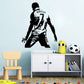 Black “RONALDO 7” football player silhouette wall sticker in standing action pose