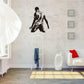 Black football player silhouette wall sticker with “RONALDO 7” lettering on jersey