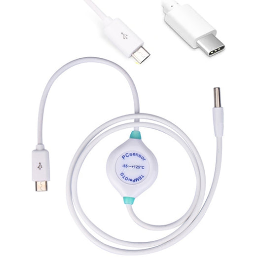 Pcsensor Milk Powder Fish Tank Temperature Detection USB Mobile Phone Probe Thermometer, Type-c, Micro