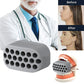 Gray silicone masseter ball jaw trainer with round suction bump surface