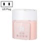 Double bottle warmer and sterilizer with US plug, pink/white body and touch panel