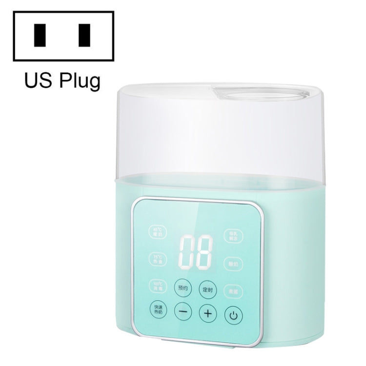 Double bottle warmer and sterilizer with US plug, turquoise/white body and touch panel