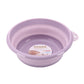 Folding washbasin, round lavender portable wash tub with side handle