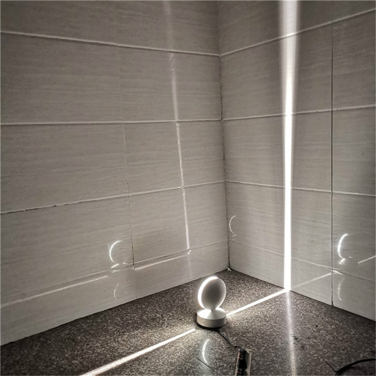 White LED semicircle wall spotlight with glowing dome head and small mounting base