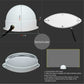 White LED semicircle wall spotlight diagram showing semicircular shape and mounting