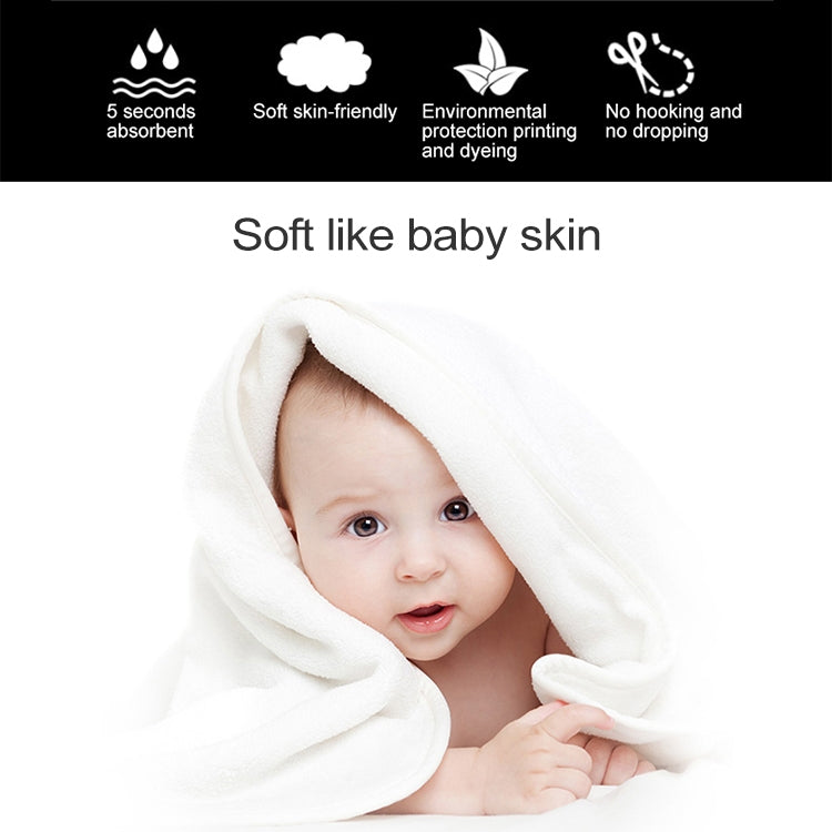 White plush fleece towel wrap, draped like a baby bath towel