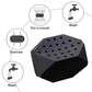Black silicone masseter ball jaw exerciser, hexagonal dotted pad for mouth use