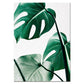 Close-up green tropical leaves art print on white, vertical wall poster