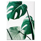 Green leaf wall art poster close-up with large monstera leaf and green shadow shapes