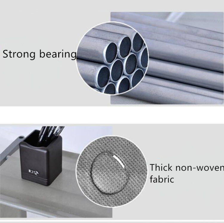 Gray metal tube rack frame with thick non-woven shelf cover