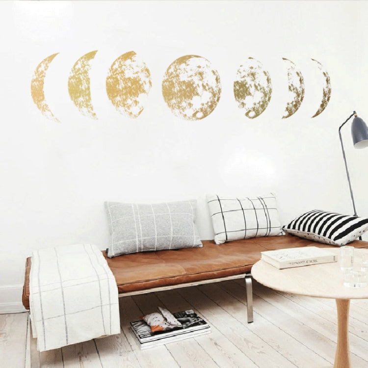 Inkjet Wall Stickers Moon Wallpaper Space Moon Wall Stickers Simple Crescent