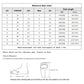 Women's shoe size chart with US, CN/EUR, UK, AU, and foot length inches